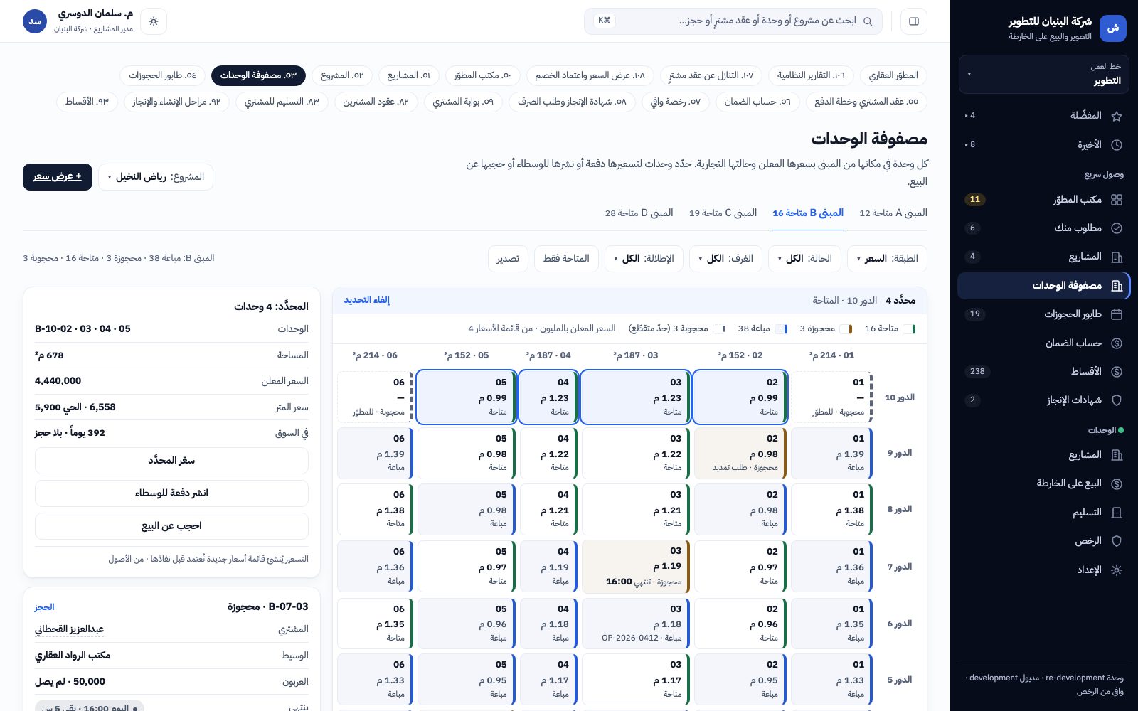 مصفوفة الوحدات